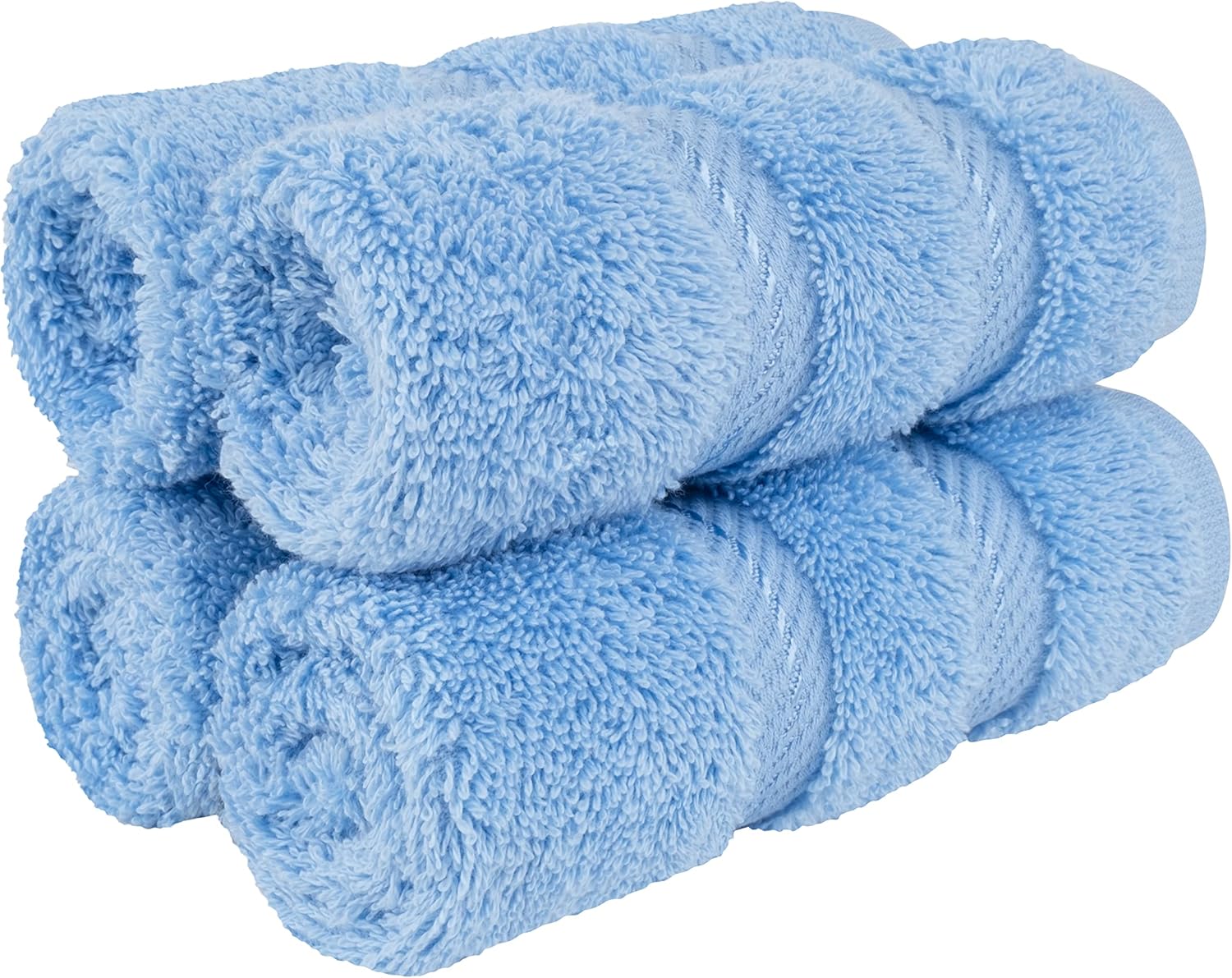American Soft Linen Luxury 6 Piece Towel Set, 2 Bath Towels 2 Hand Towels 2 Washcloths, 100% Cotton Turkish Towels for Bathroom, Light Grey Towel Sets