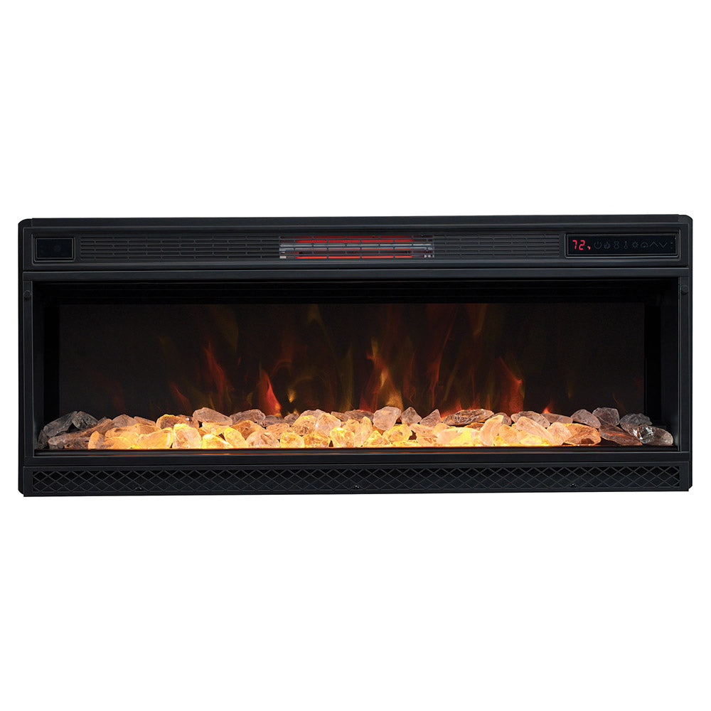 Heathrow 76-in Electric Fireplace TV Stand with Speakers in Tifton Oak