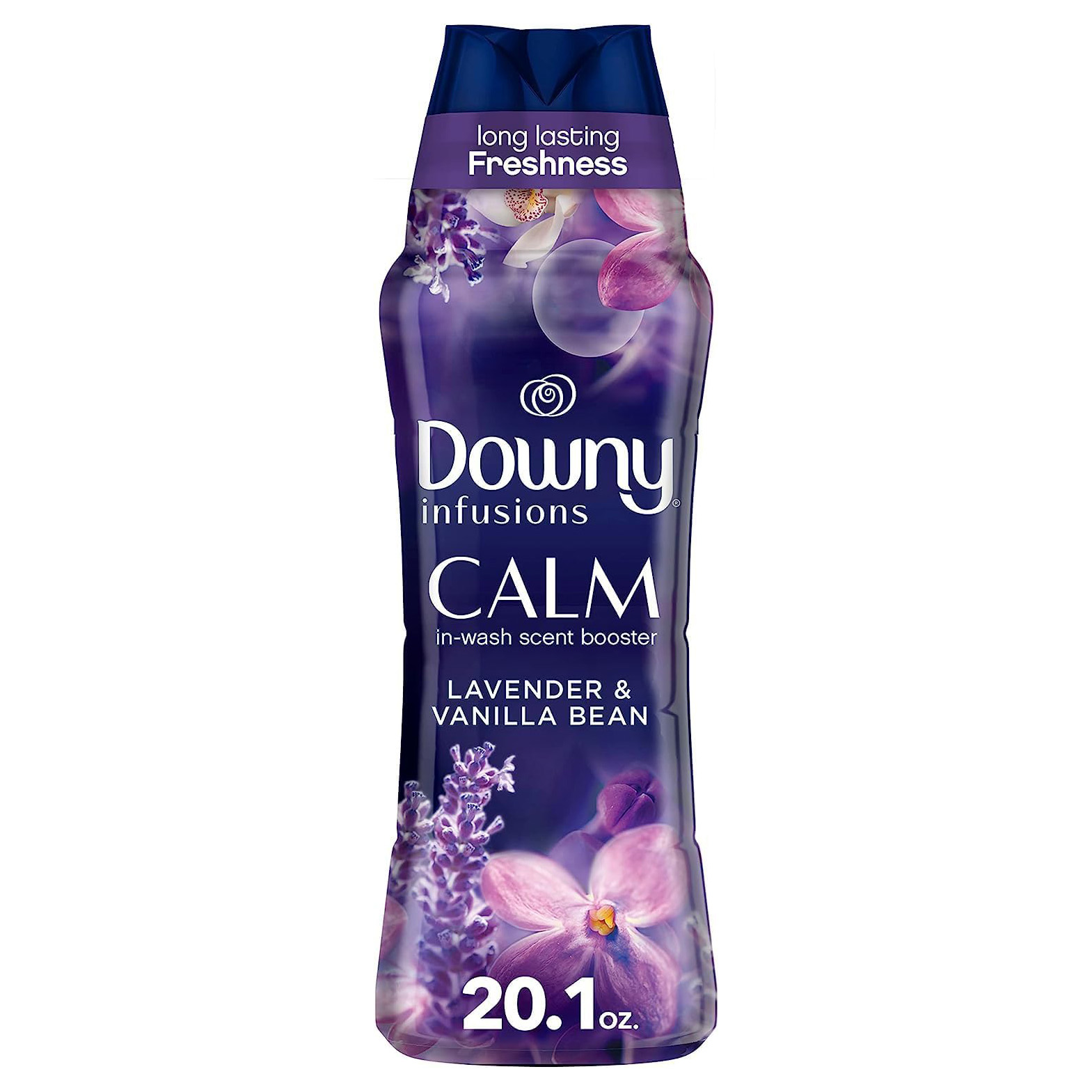 Downy Infusions In Wash Scent Booster Beads, CALM, Soothing Lavender and Vanilla Bean Scent, 24 oz Laundry Beads