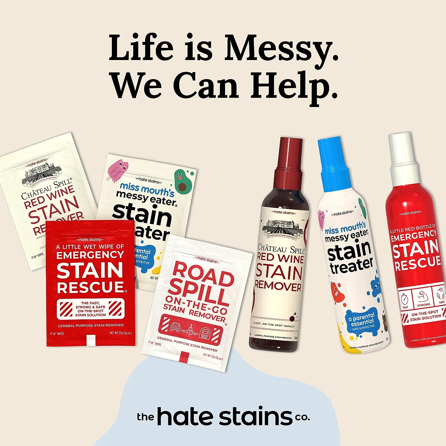 Miss Mouth's Messy Eater Stain Treater Spray - 4oz 2 Pack Stain Remover - Newborn & Baby Essentials - No Dry Cleaning Food, Grease, Coffee Off Laundry, Underwear, Fabric