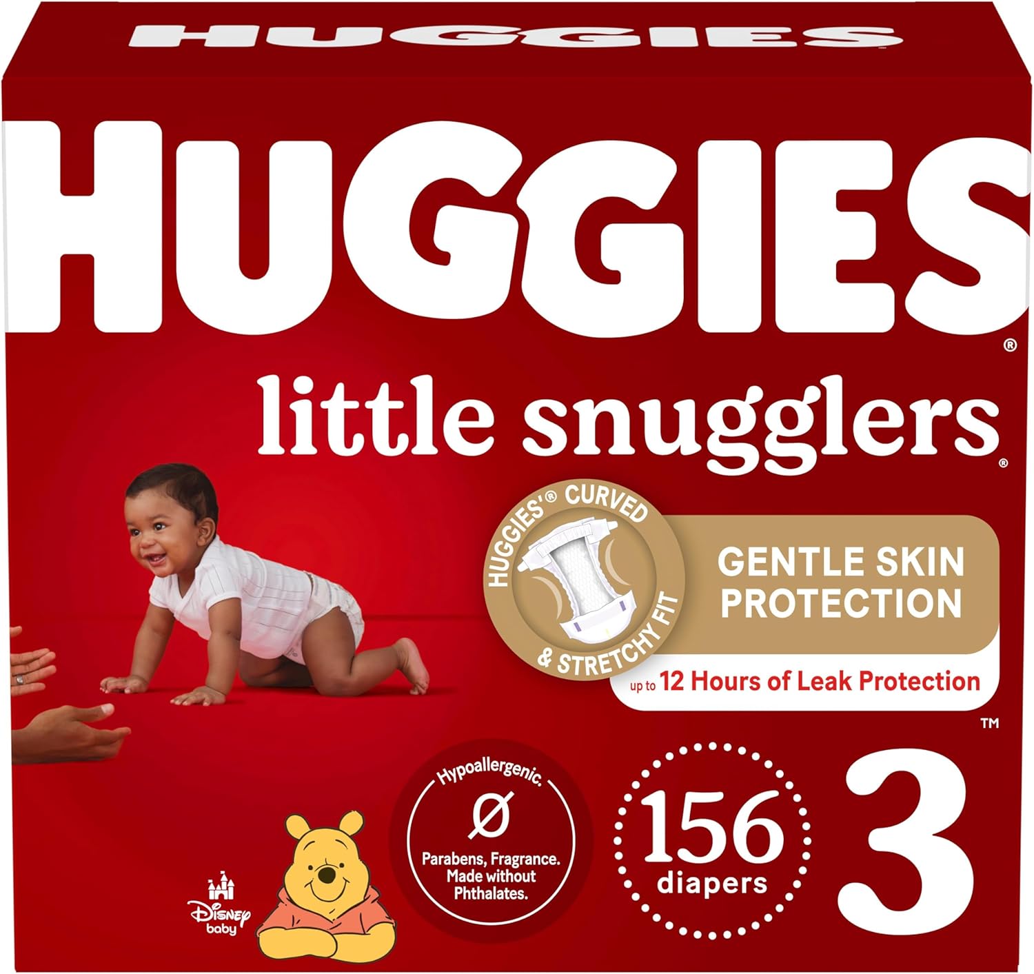 Huggies Size 1 Diapers, Little Snugglers Diapers, Size 1 (8-14 lbs), 198 Ct (6 packs of 33)