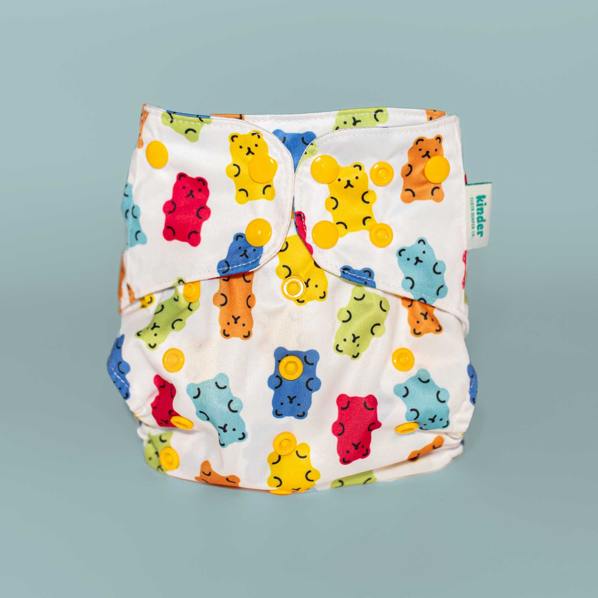 Kinder Cloth Diaper Co. Patterned Basics Pocket Cloth Diaper with Athletic Wicking Jersey