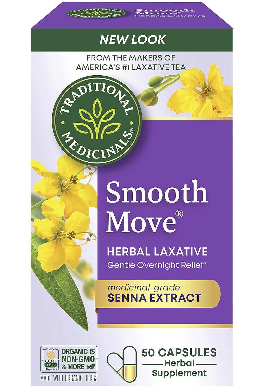 Traditional Medicinals Smooth Move, Helps Relieve Constipation Overnight, 16 Teabags