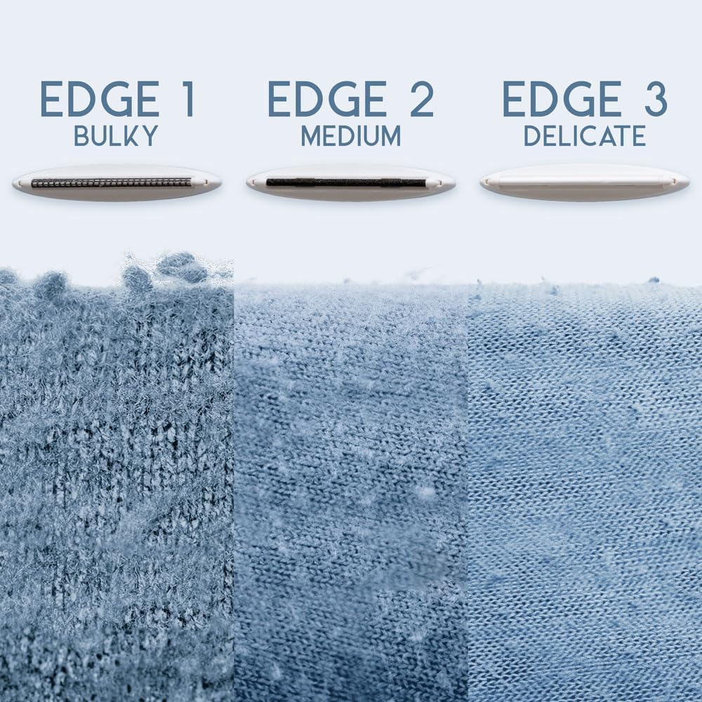 GLEENER Battery-Free Fabric Shaver & Lint Brush | Ultimate Fuzz Remover | Adjustable Depiller Lint Remover for Clothing & Furniture (Slate Blue)