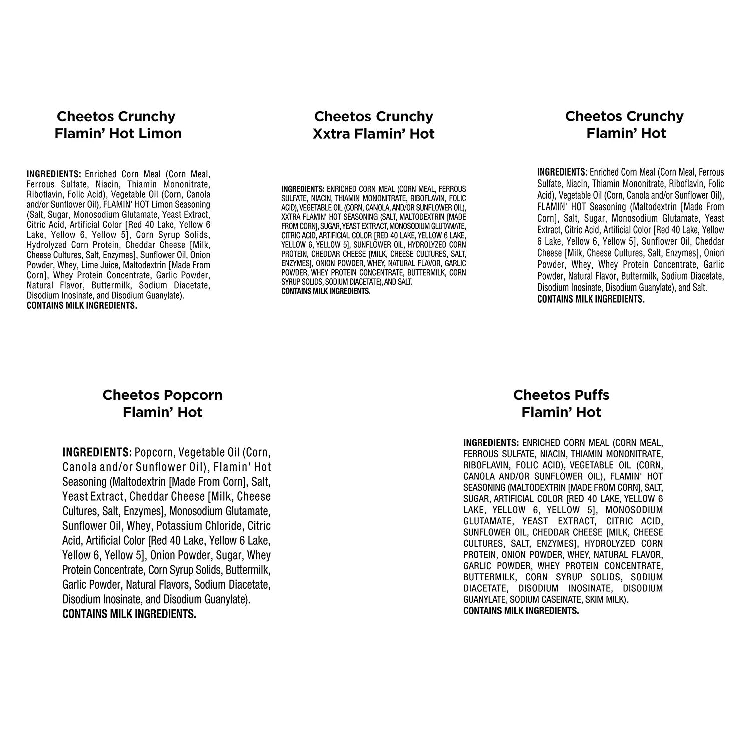 Cheetos Flamin' Hot Mix Variety Pack Snack Chips, 40 Count