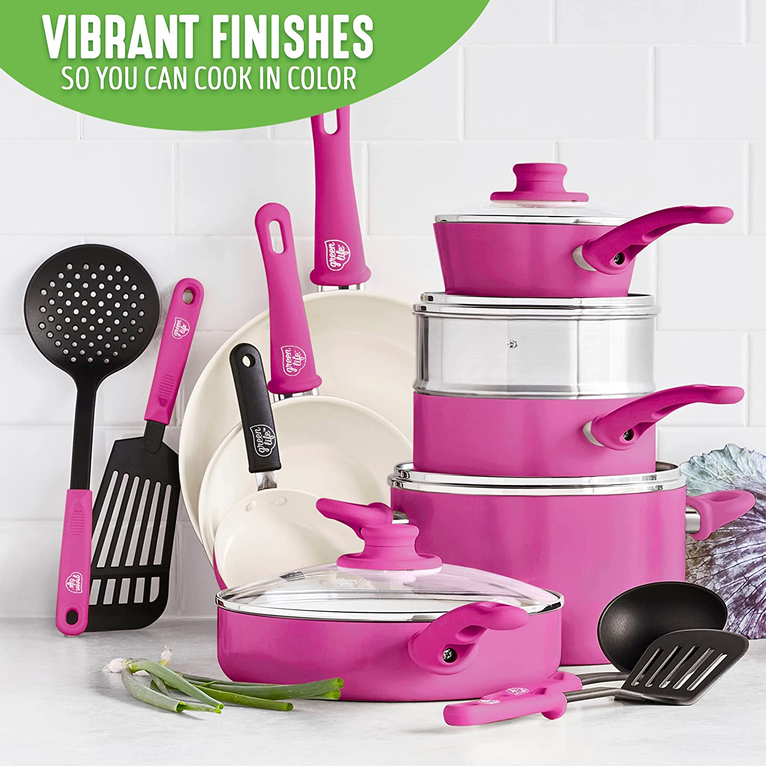 Ceramic non-stick 12-piece pan set