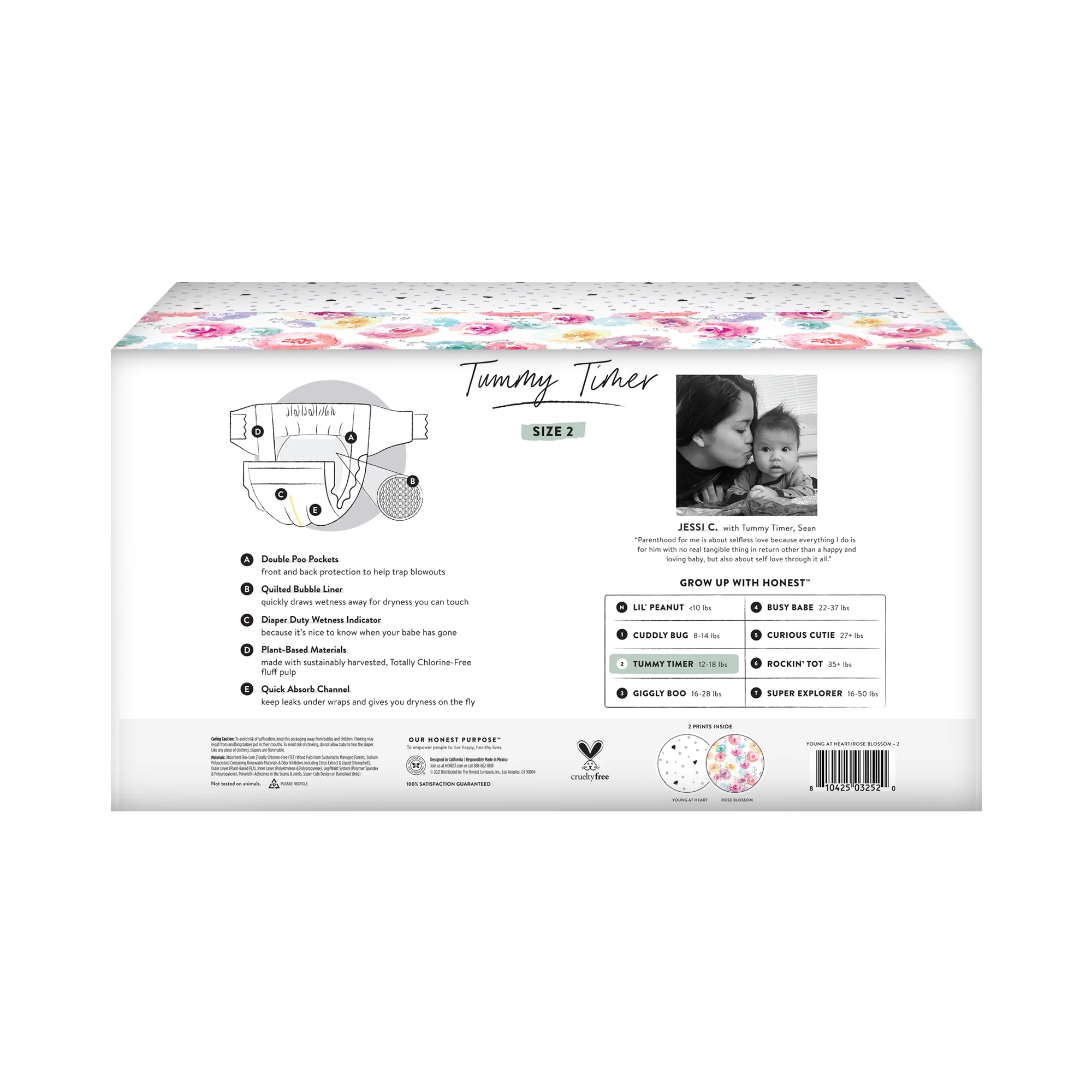 The Honest Company Club Box Size 2 76Ct Rose Blossom Young At Heart