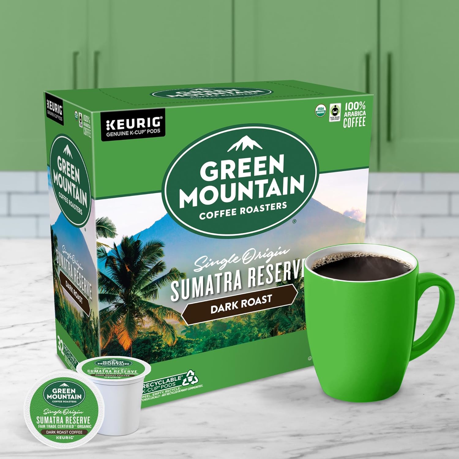 Green Mountain Coffee Roasters Dark Magic Keurig Single-Serve K-Cup Pods, Dark Roast Coffee, 72 Count (6 Packs of 12)