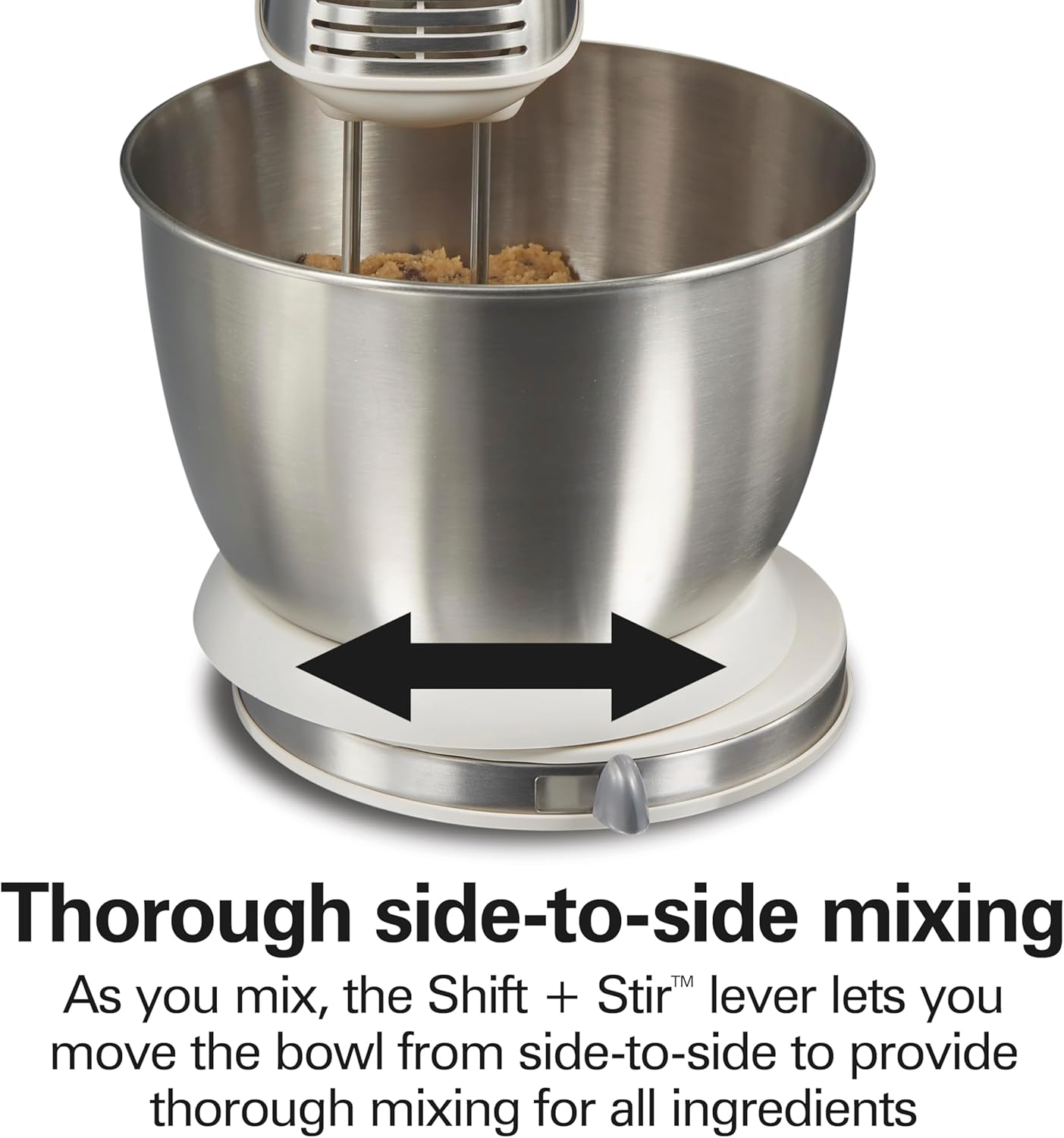 Hamilton Beach Classic Stand and Hand Mixer, 4 Quarts, 6 Speeds with QuickBurst, Bowl Rest, 290 Watts Peak Power, Black and Stainless