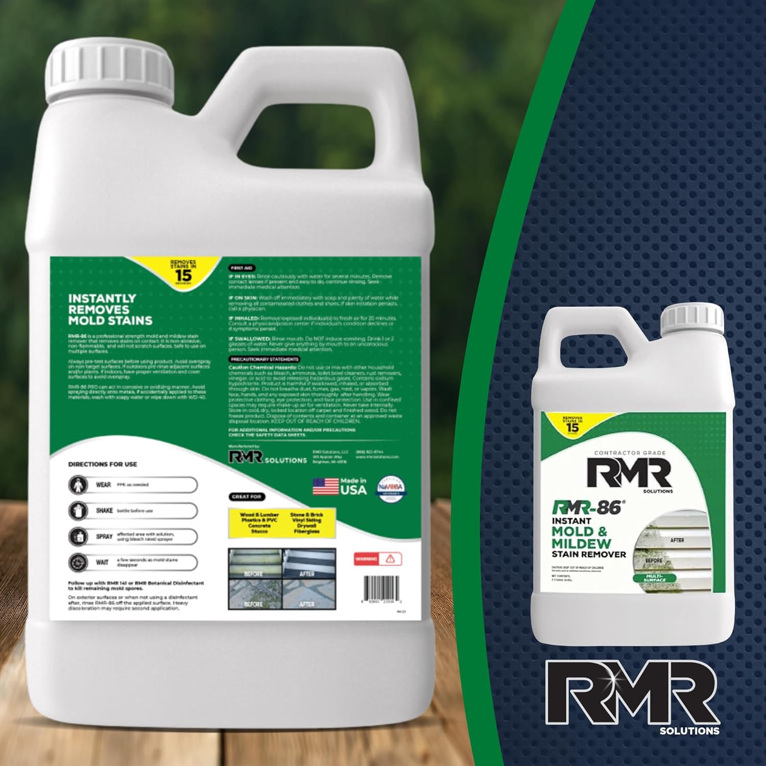 RMR-86 Instant Mold and Mildew Stain Remover Spray - Scrub Free Formula, 32 Fl Oz