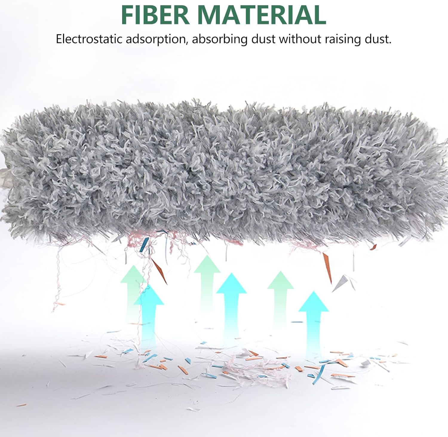 SetSail Extra-Long Dusters with Extension Pole 100-inch for Cleaning, Bendable Microfiber Head Washable Ceiling Fan Duster for High Ceilings, Furniture