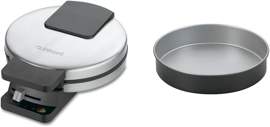 Cuisinart WMR-CAP2 Round Classic Waffle Maker, Brushed Stainless,Silver