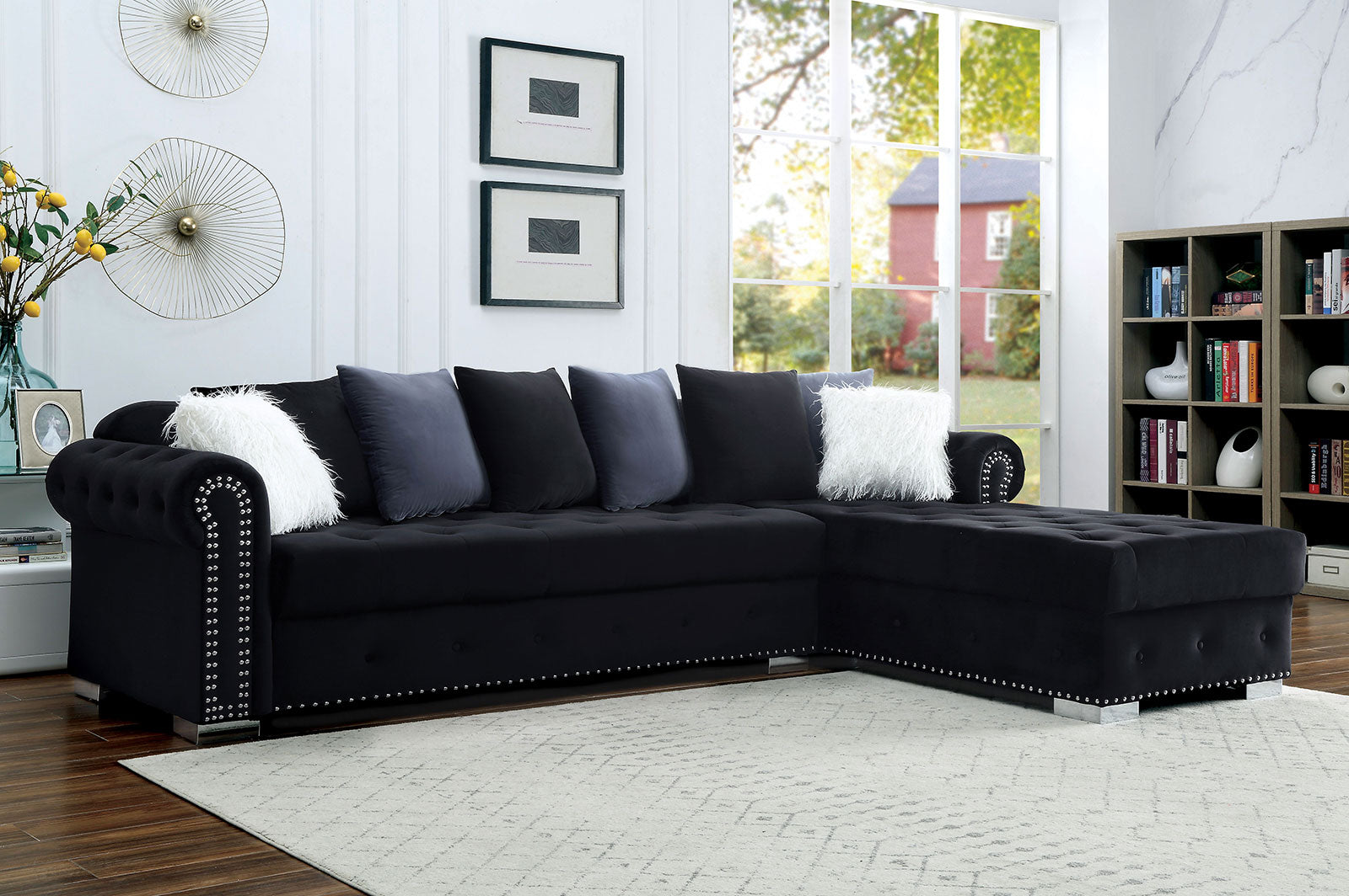 WILMINGTON Sectional, Black