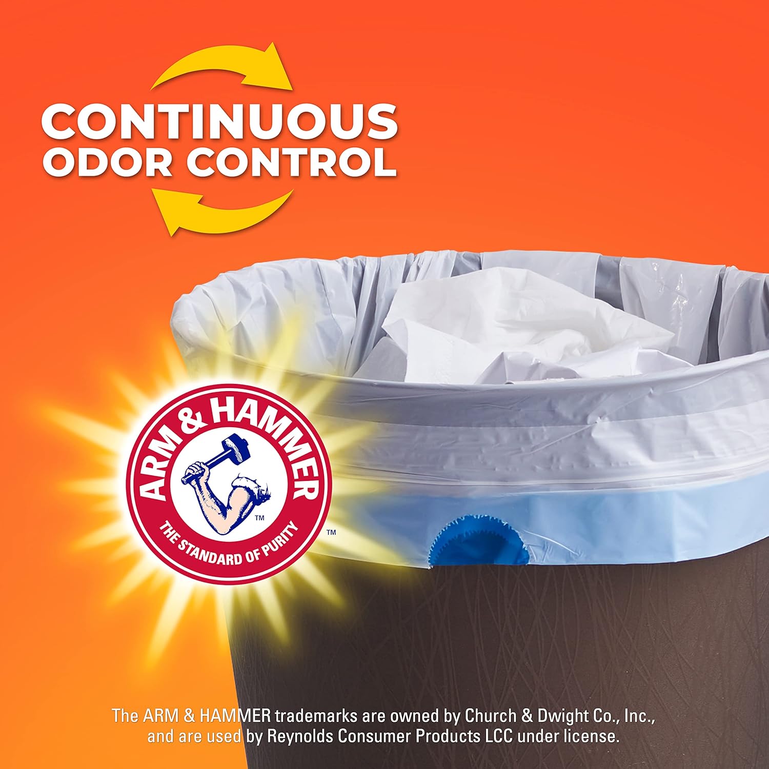 Hefty Small Garbage Bags, Flap Tie, Lavender & Sweet Vanilla Scent, 4 Gallon, 26 Count