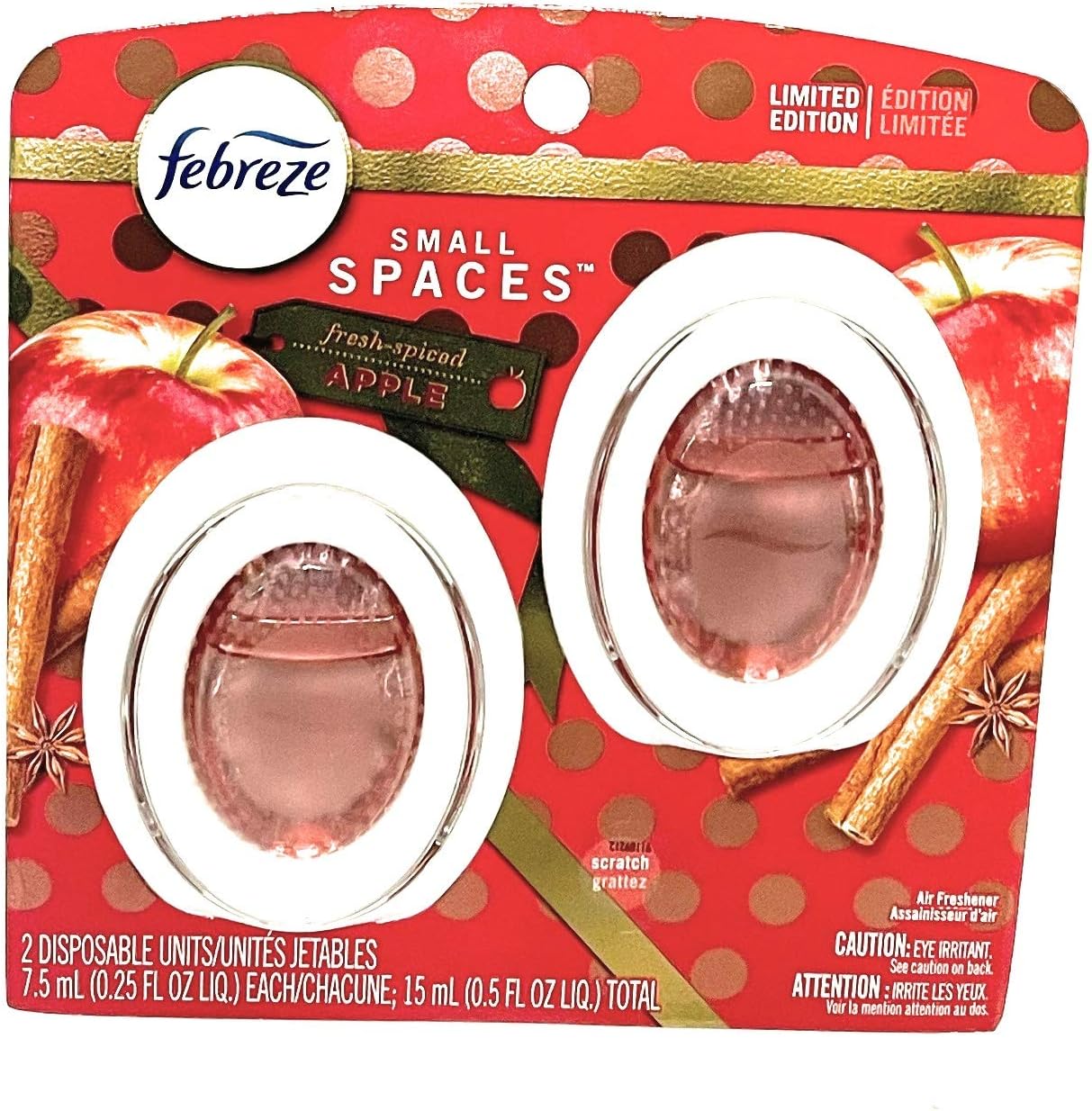 Febreze Small Spaces Air Freshener Linen & Sky, .25 fl. oz., Pack of 4