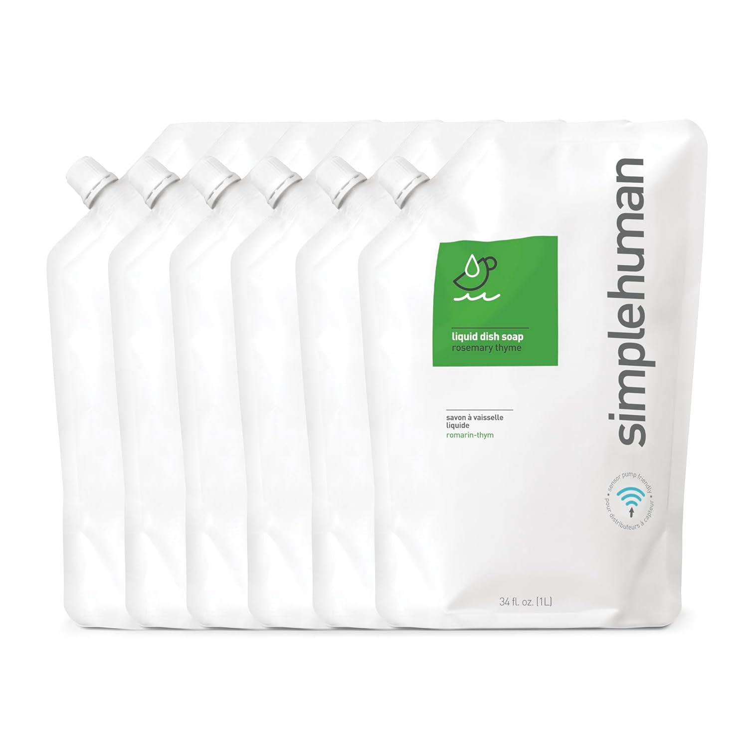 simplehuman Lavender Moisturizing Liquid Hand Soap Refill Pouch, 34 Fl. Oz.