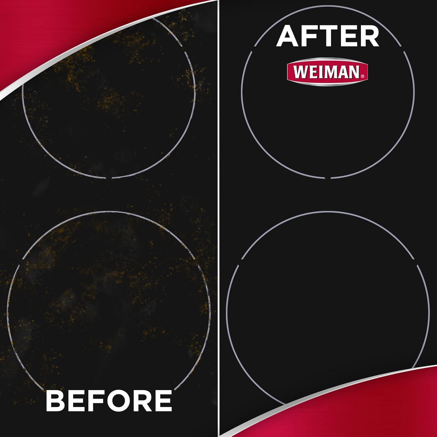 Weiman Non-Abrasive, No Scratch Induction Glass Ceramic Stove Cooktop Heavy Duty Cleaner and Polish, 20 Ounce
