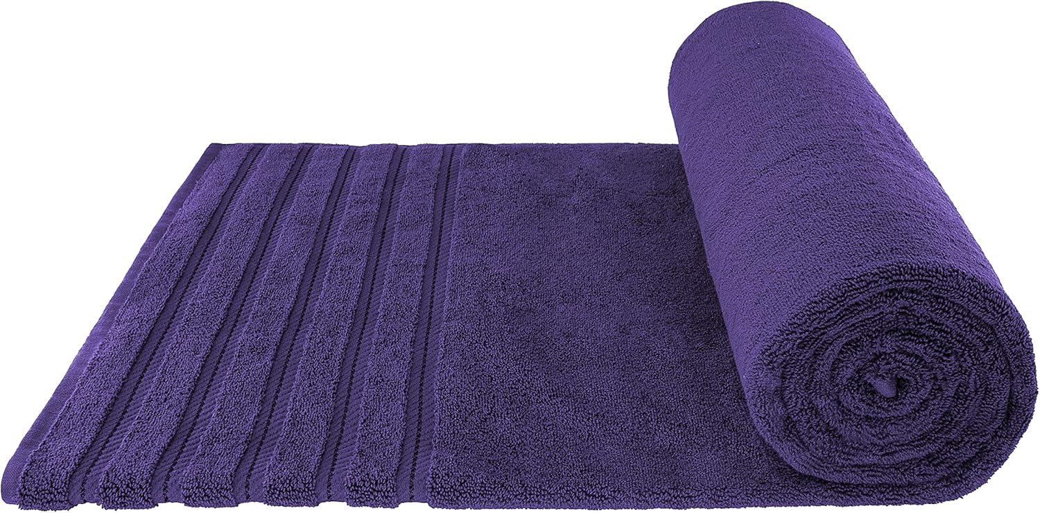 American Soft Linen Luxury 6 Piece Towel Set, 2 Bath Towels 2 Hand Towels 2 Washcloths, 100% Cotton Turkish Towels for Bathroom, Light Grey Towel Sets