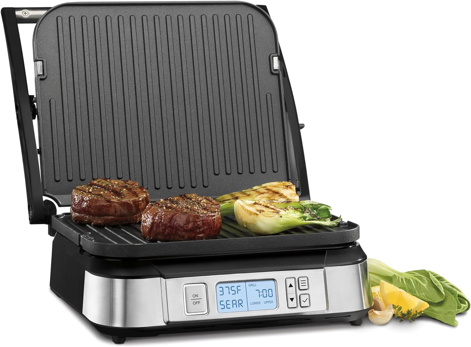 Cuisinart Panini Press, Stainless Steel Griddler, Sandwich Maker & More, 5-IN-1, GR-4NP1
