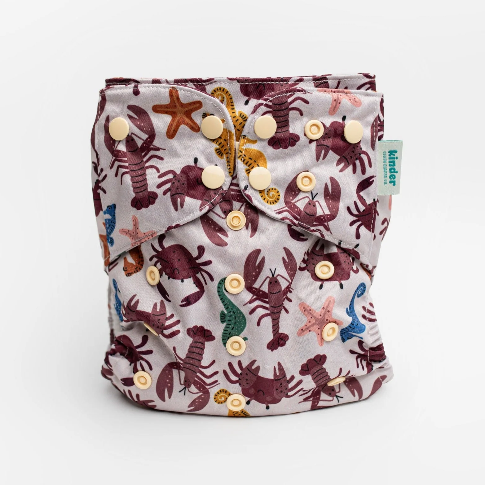 Kinder Cloth Diaper Co. Patterned Basics Pocket Cloth Diaper with Athletic Wicking Jersey