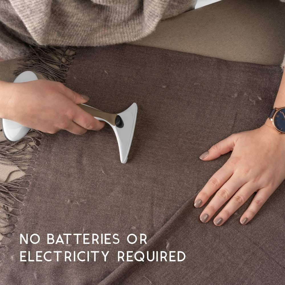 GLEENER Battery-Free Fabric Shaver & Lint Brush | Ultimate Fuzz Remover | Adjustable Depiller Lint Remover for Clothing & Furniture (Slate Blue)