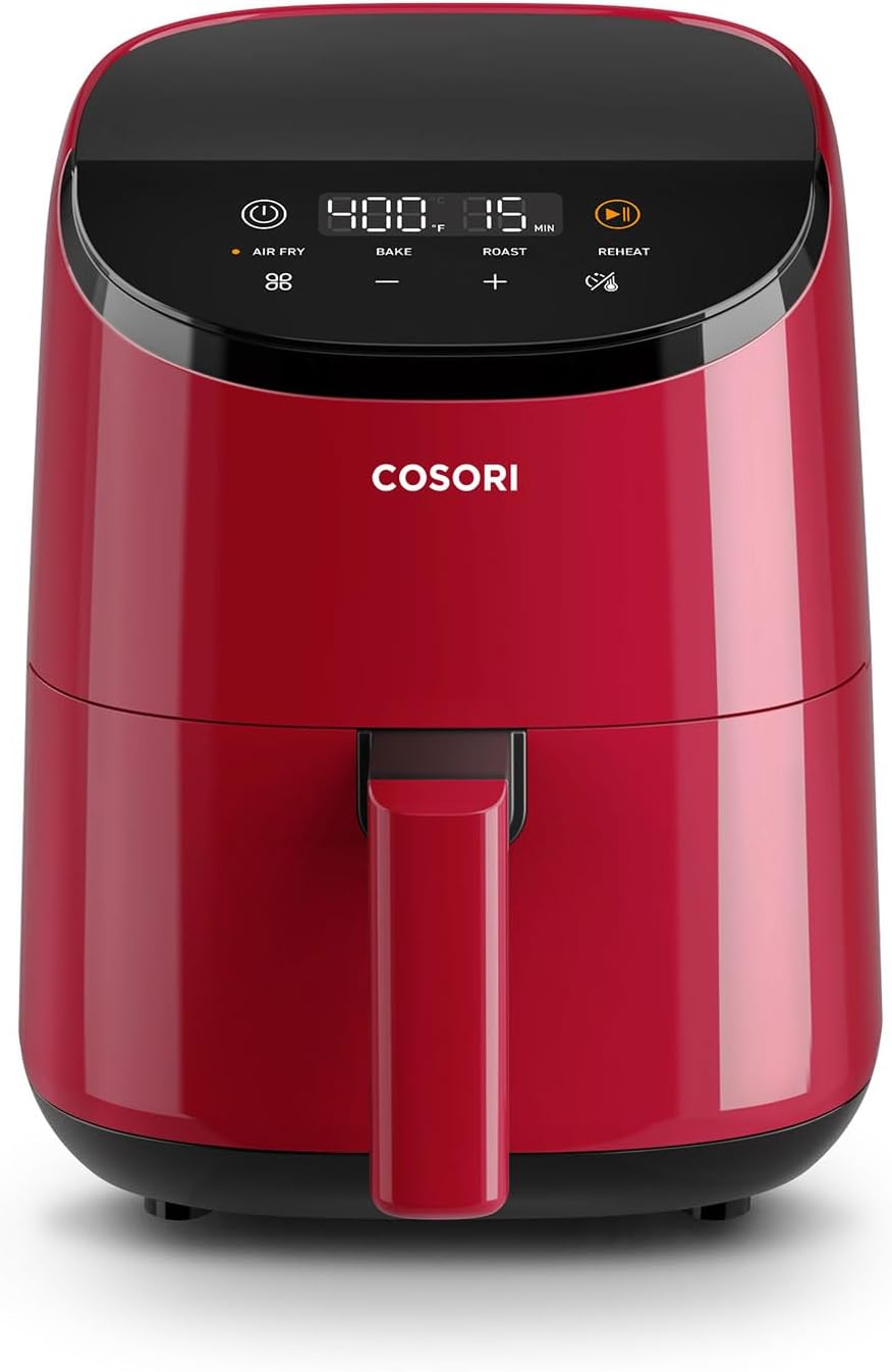 COSORI 2.1Qt Air Fryer, Small 4-in-1 Air Fryer Perfect for Simple Meals and Snack, Easy to Leftover Food to Crispy, 97% Less Oil, 30 In-App Recipes, Nonstick & Dishwasher Safe Basket