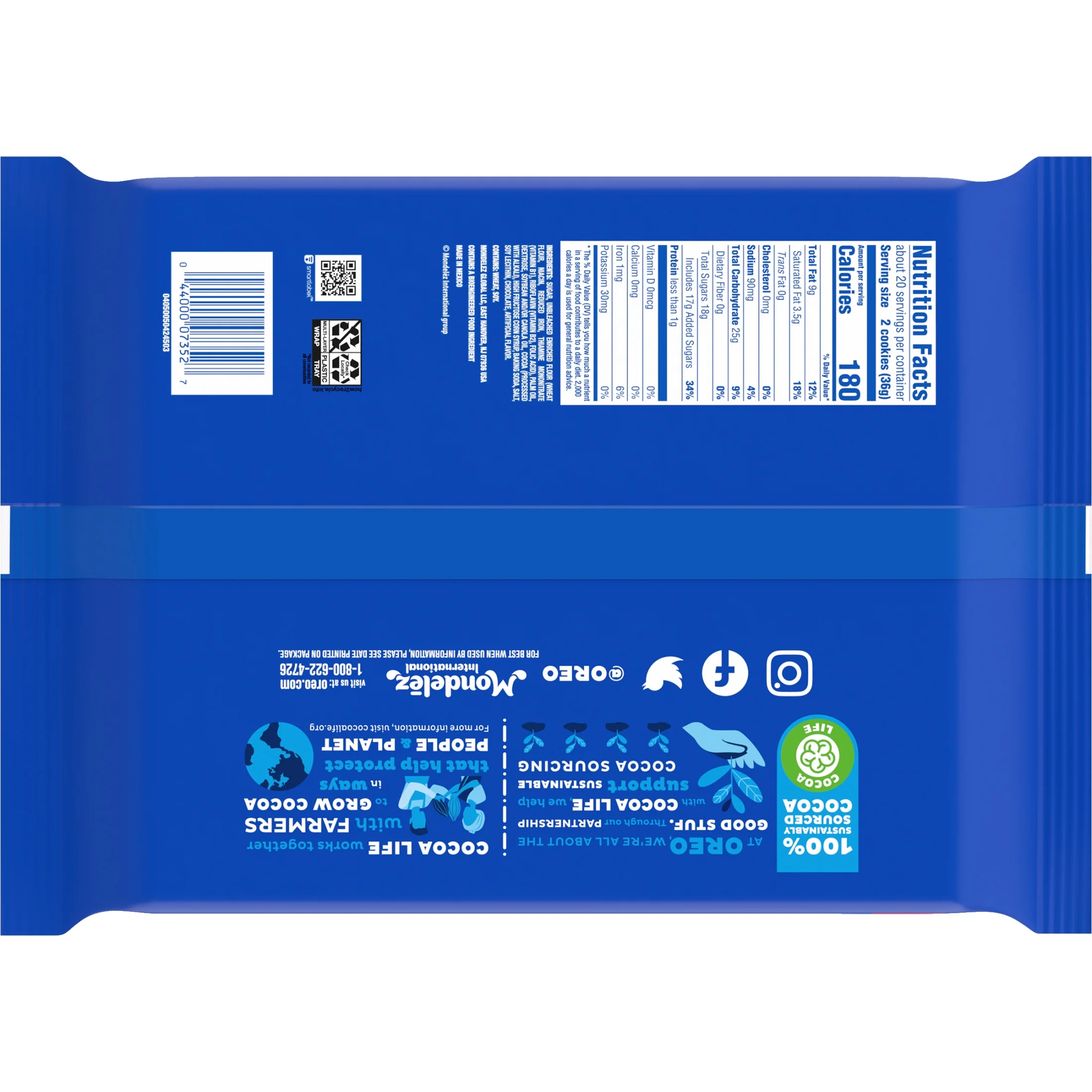 (3 pack) OREO Mega Stuf Chocolate Sandwich Cookies, Party Size, 1 lb 9.35 oz