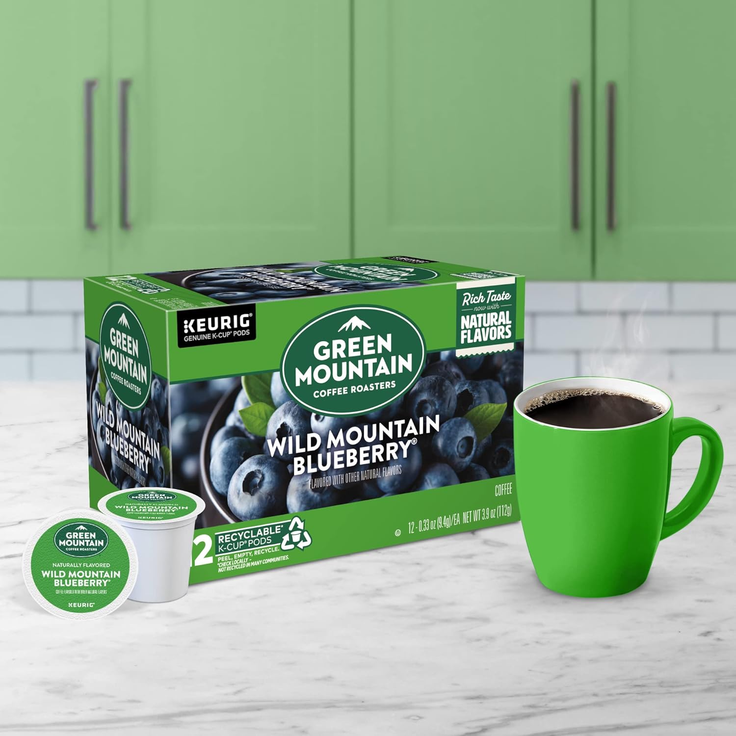 Green Mountain Coffee Roasters Caramel Vanilla Cream Keurig Single-Serve K-Cup pods, Light Roast Coffee, 72 Count (6 Packs of 12)