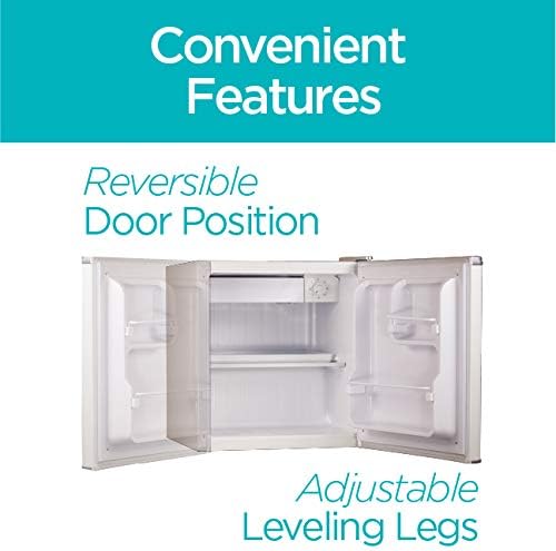 BLACK+DECKER BCRK17B Compact Refrigerator Energy Star Single Door Mini Fridge with Freezer, 1.7 Cubic Feet, Black