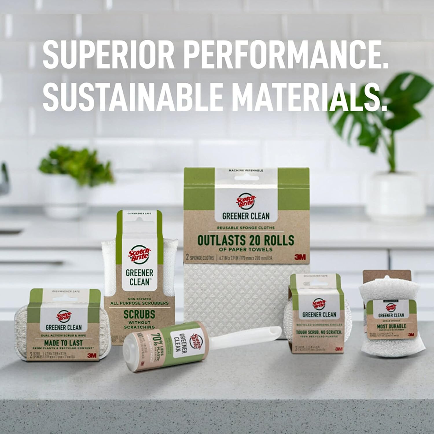 Scotch-Brite Dobie Pads, Dobie Sponge for All Purpose Cleaning of Kitchen, Bathroom, and Household, Non Scratch Dobie Cleaning Pads Safe for Non-Stick Cookware, 12 Dobie Pads