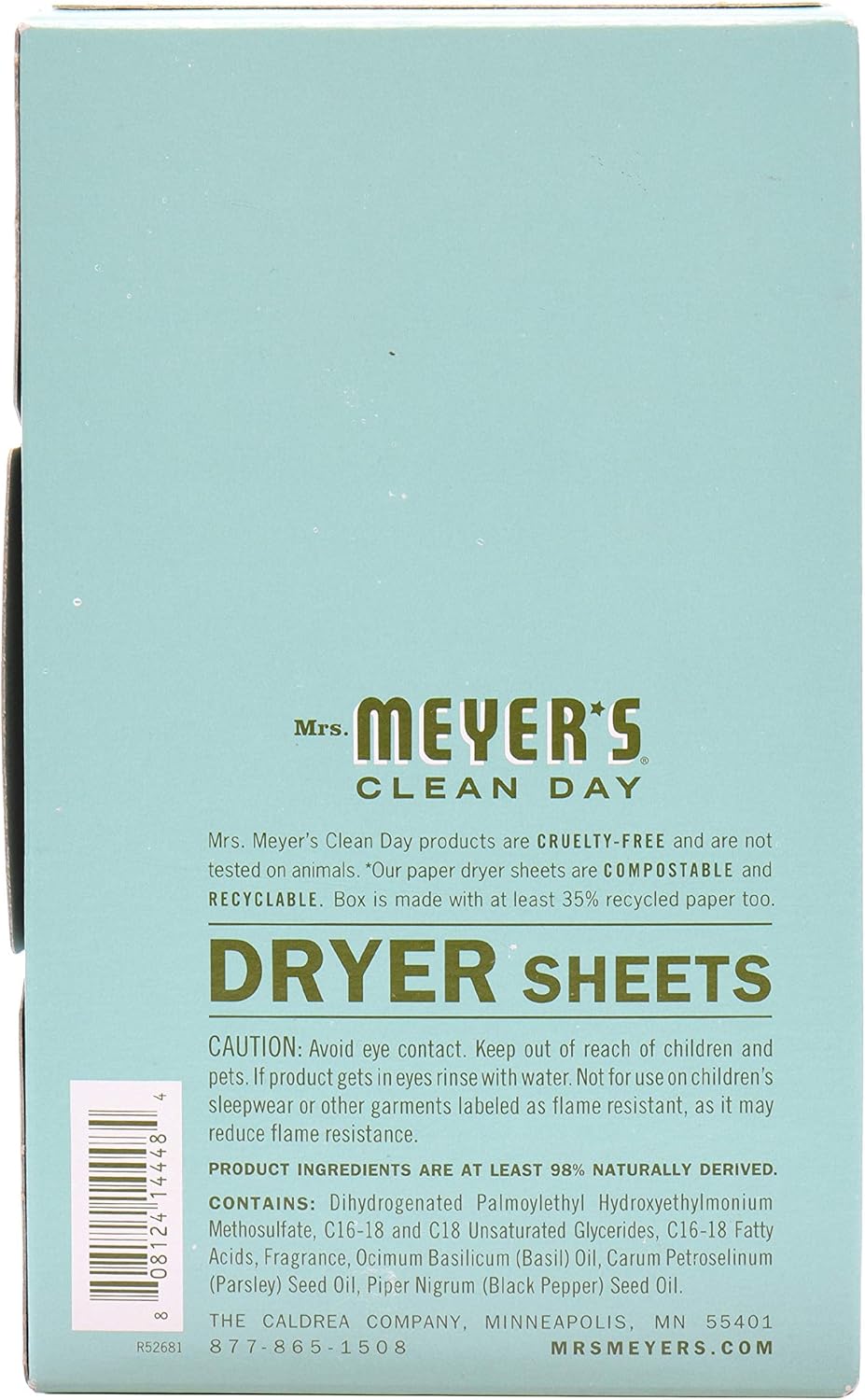 MRS. MEYER'S CLEAN DAY Dryer Sheets, Lavender, 80 ct
