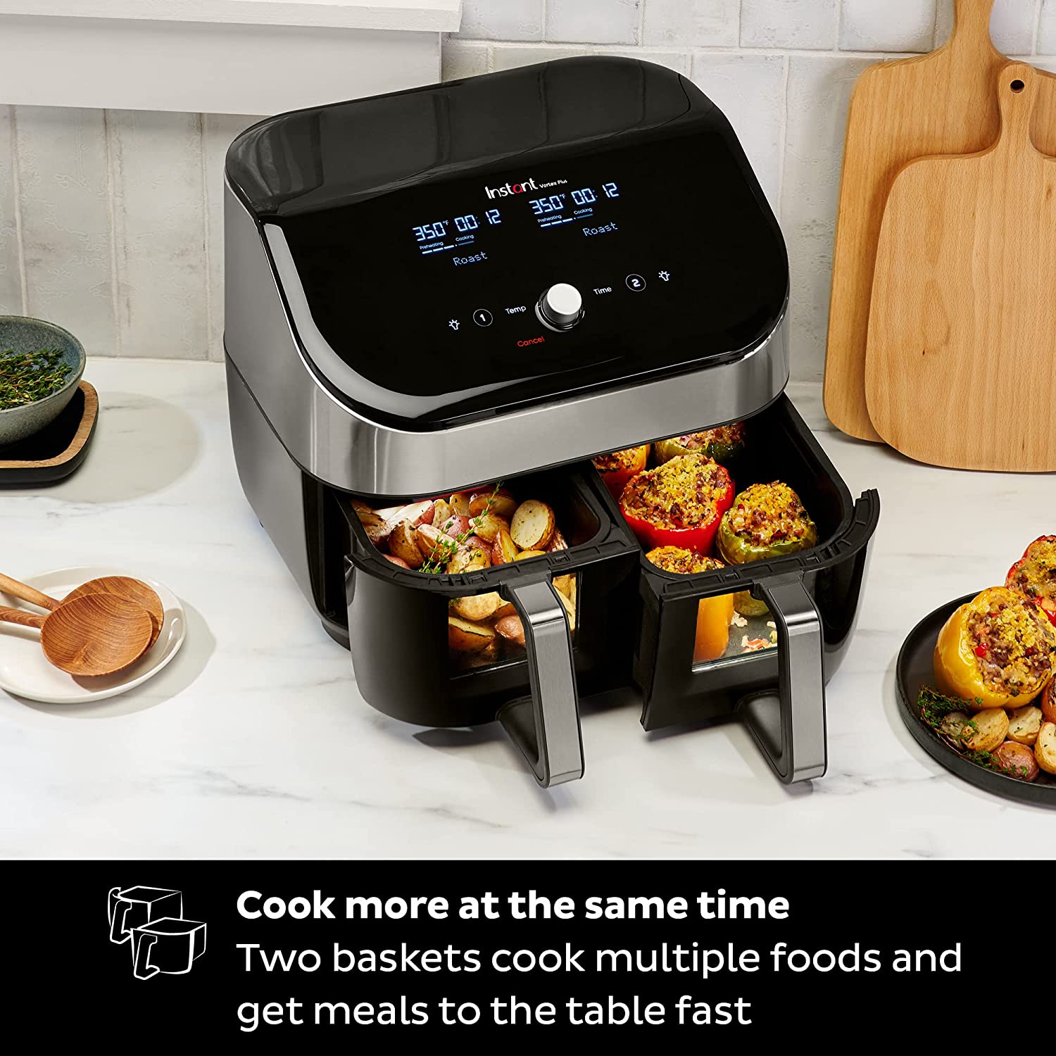 Omni Pro 19 QT/18L Air Fryer Toaster Oven Combo, From the Makers of Pot, 14-in-1 Functions, Fits a 12
