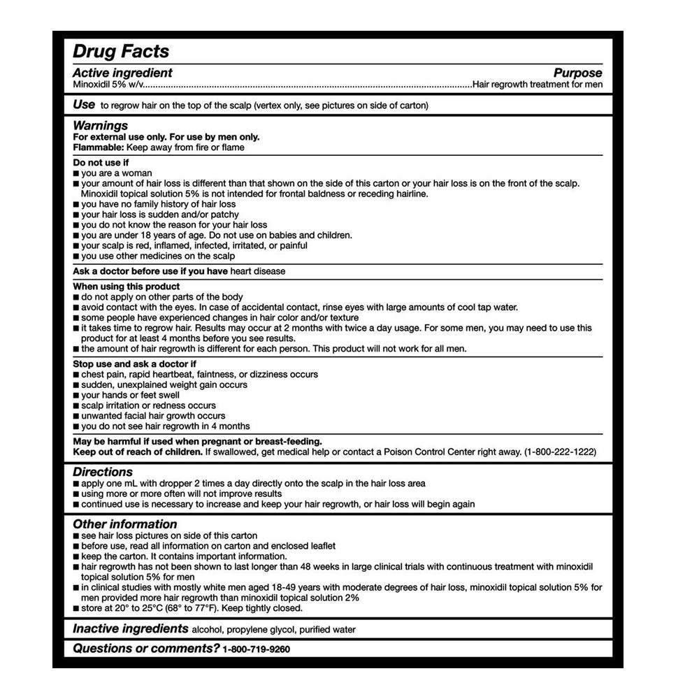 6 Months Kirkland Minoxidil 5% Extra Strength Hair Loss Regrowth Treatment Men, 12 Fl Oz (Pack of 6)