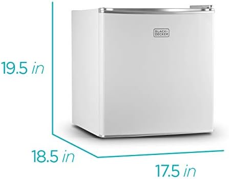 BLACK+DECKER BCRK17B Compact Refrigerator Energy Star Single Door Mini Fridge with Freezer, 1.7 Cubic Feet, Black