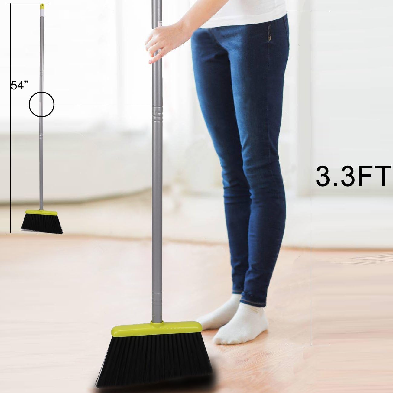 TreeLen Broom and Dustpan Set with 52