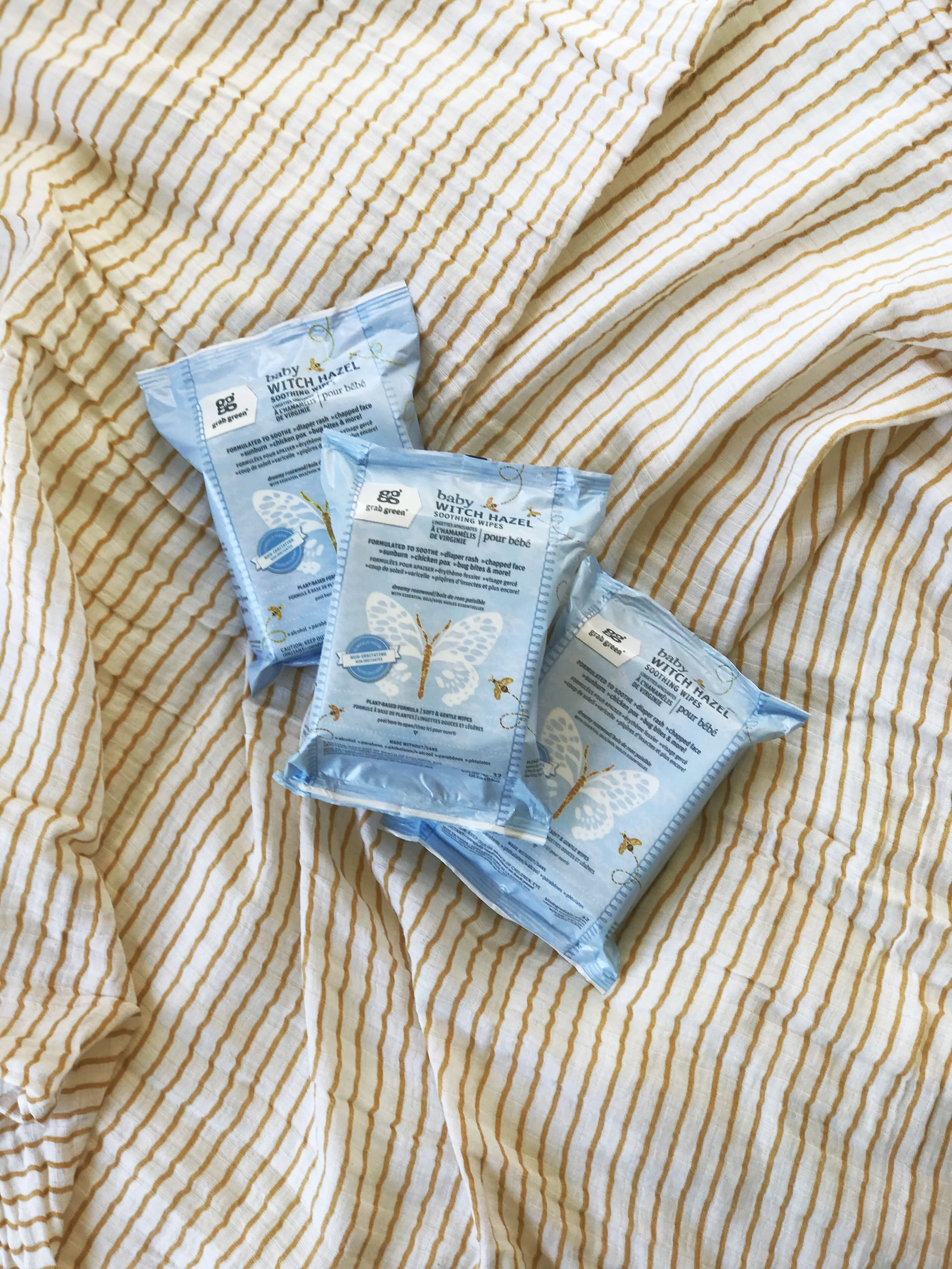 Grab Green Baby Witch Hazel Wipes - 3 Pack