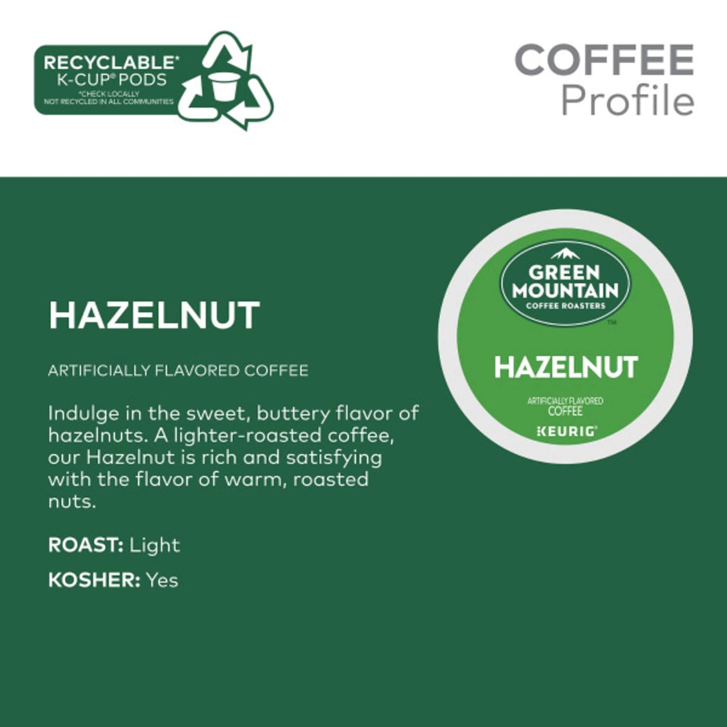 Green Mountain Coffee Roasters Caramel Vanilla Cream Keurig Single-Serve K-Cup pods, Light Roast Coffee, 72 Count (6 Packs of 12)