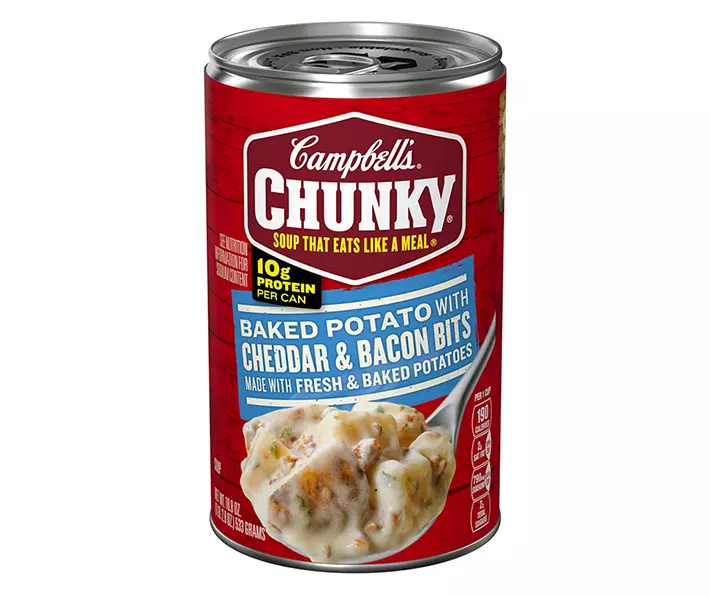 Campbell’s Chunky Soup, Baked Potato with Cheddar and Bacon Bits Soup, 18.8 Oz Can