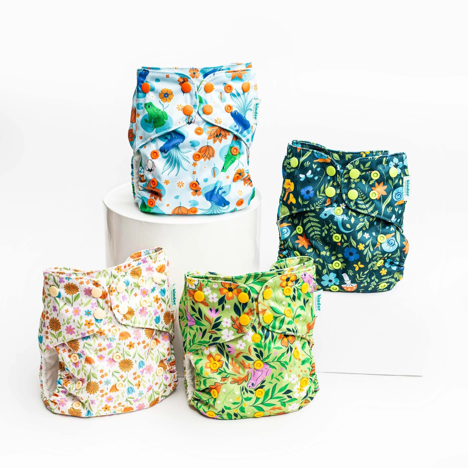 Kinder Cloth Diaper Co. Patterned Pocket Cloth Diaper with Athletic Wicking Jersey