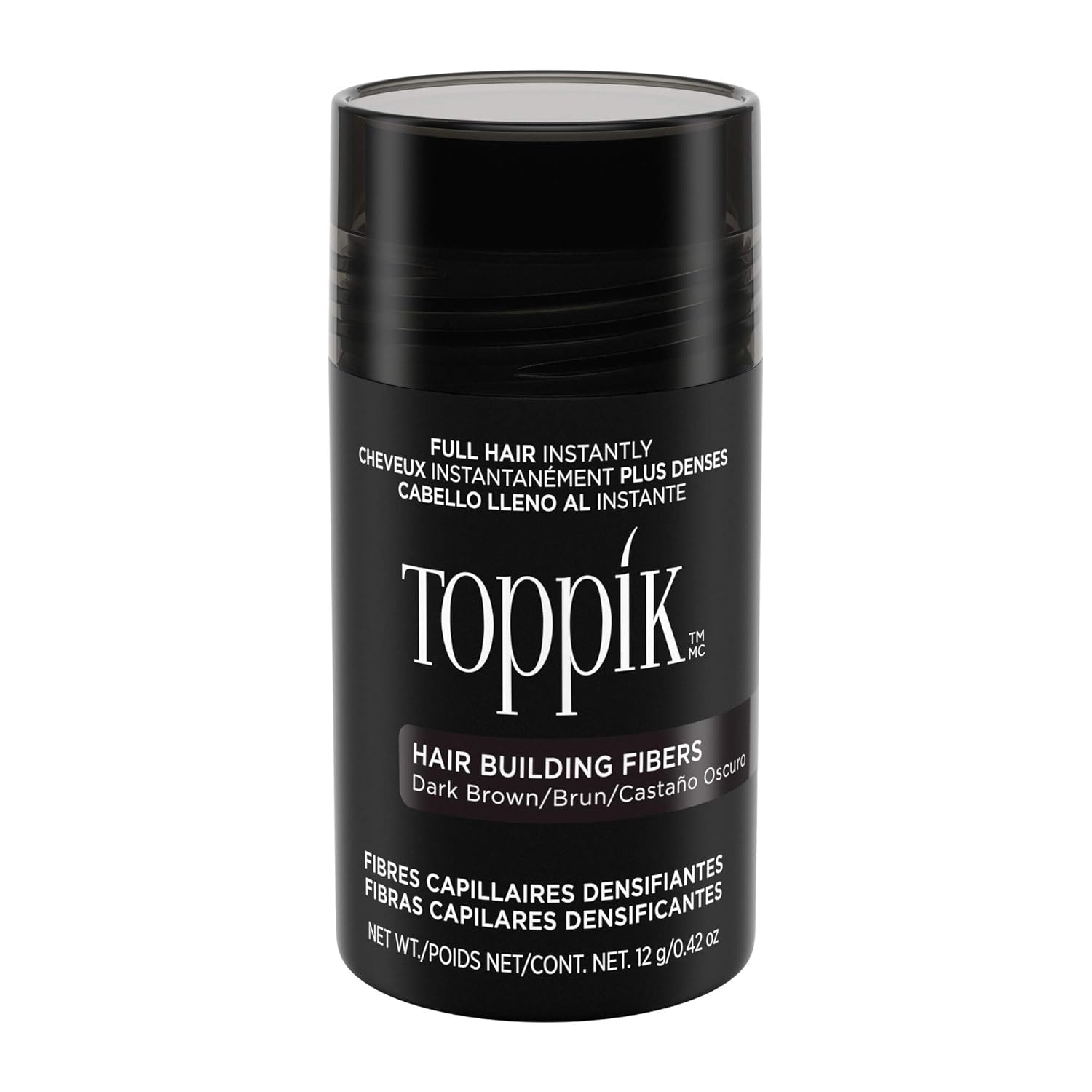 Toppik Hair Building Fibers, 12g Fill In Fine or Thinning Hair Instantly Thicker, Fuller Looking Hair 9 Shades for Men & Women