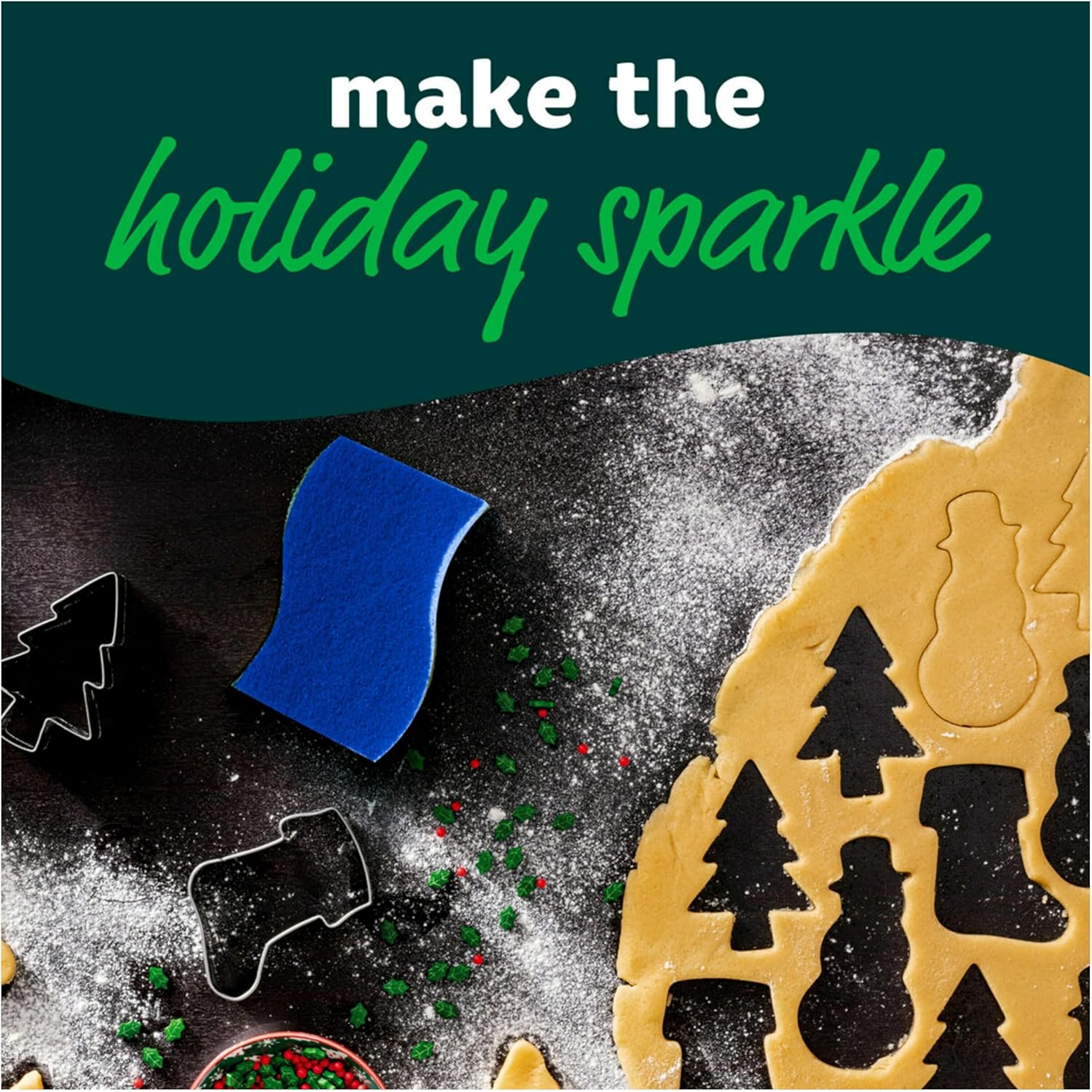 Scotch-Brite Heavy Duty Scrub Sponges, Sponges for Cleaning Kitchen and Household, Heavy Duty Sponges Safe for Non-Coated Cookware, 6 Scrubbing Sponges