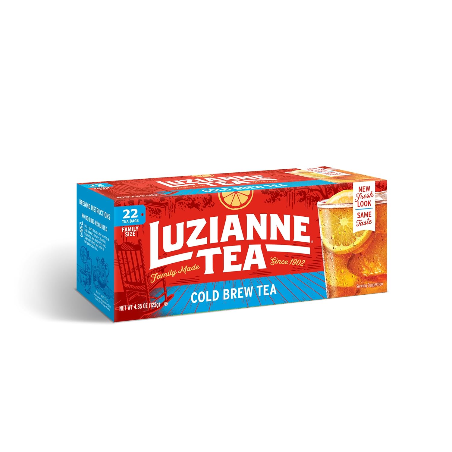 Luzianne Unsweetened Iced Tea Bags, Gallon Size, 24ct Box (Pack of 1)