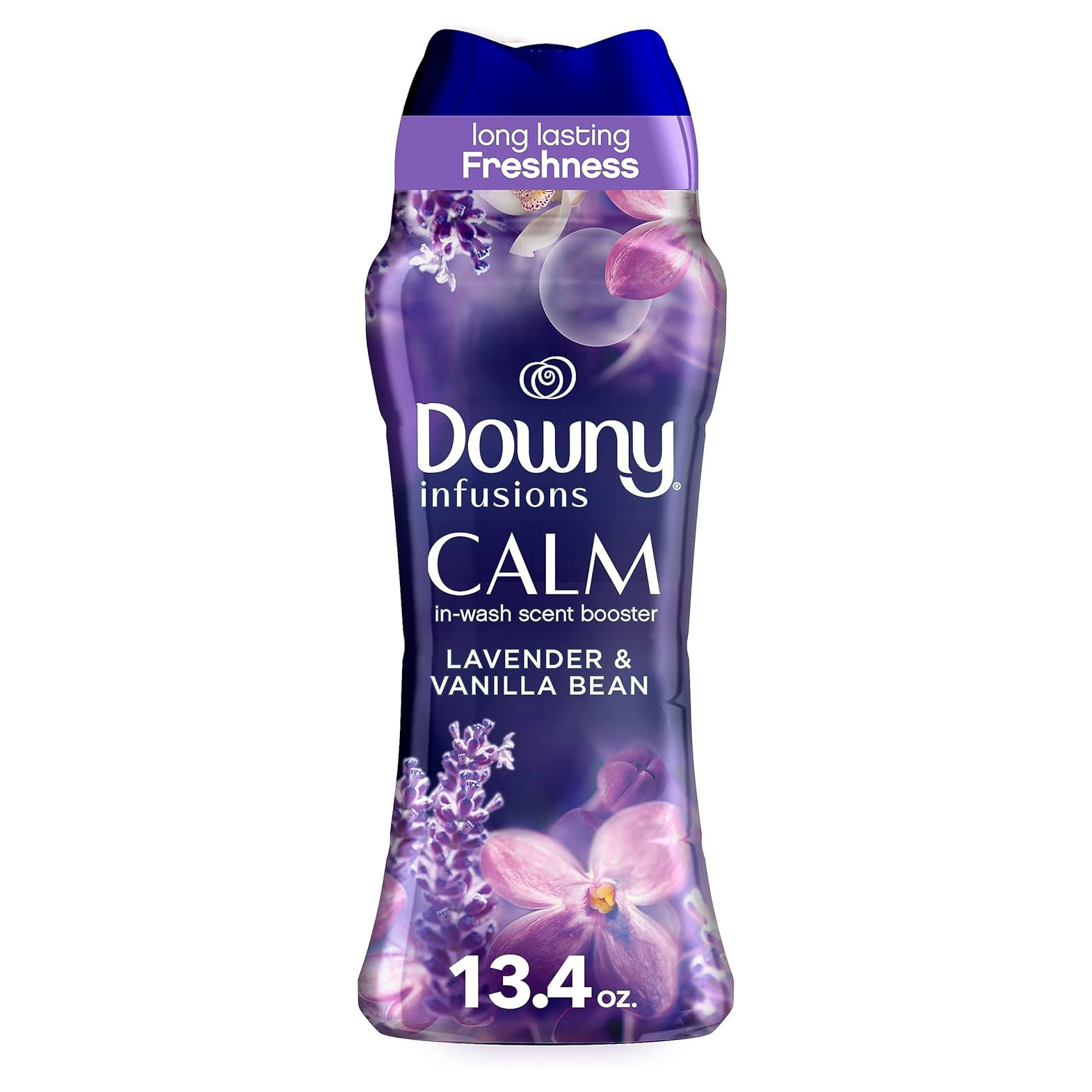 Downy Infusions In Wash Scent Booster Beads, CALM, Soothing Lavender and Vanilla Bean Scent, 24 oz Laundry Beads
