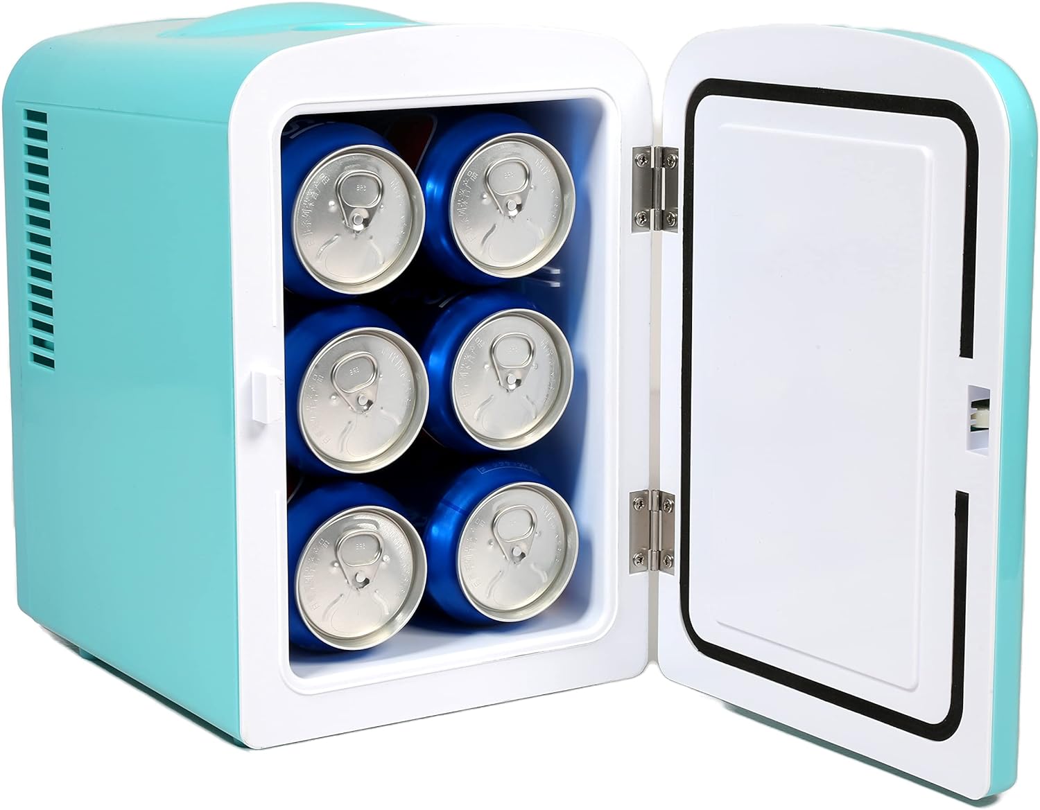 Frigidaire Mini Portable Compact Personal Fridge Cooler, 4 Liter Capacity Chills Six 12 oz Cans, 100% Freon-Free & Eco Friendly, Includes Plugs for Home Outlet & 12V Car Charger – Black