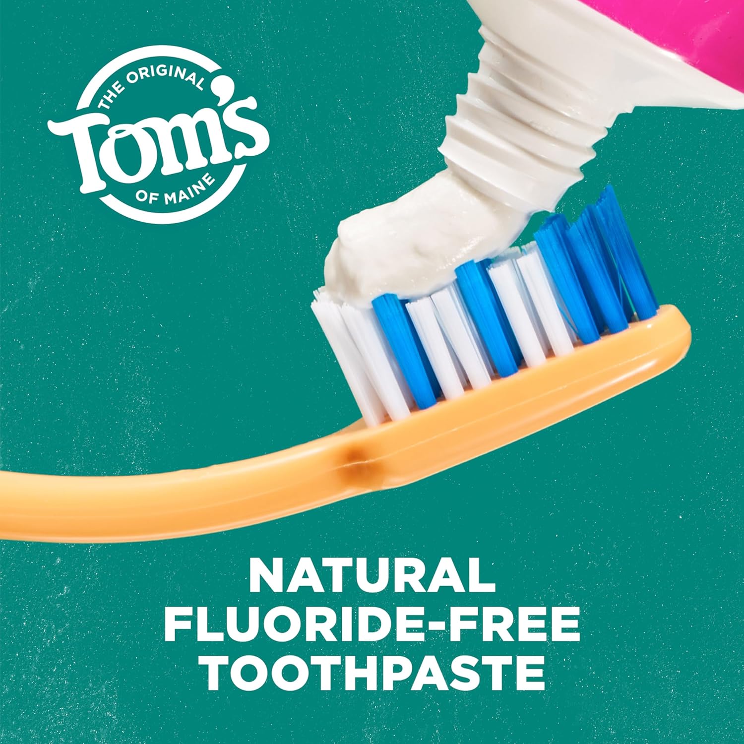 Tom's of Maine Fluoride-Free Antiplaque & Whitening Natural Toothpaste, Peppermint, 5.5 oz. (Pack of 2)