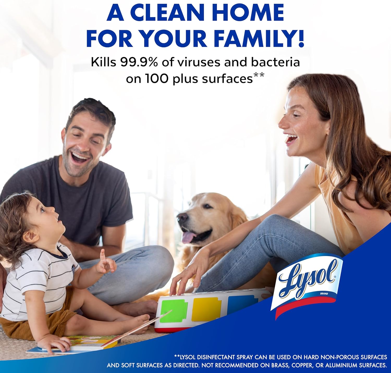 Lysol Disinfectant Spray, Household Essential Cleaning Supplies, Multi-Purpose Room Spray, Antibacterial Sanitizer Spray, Upholstery Deodorizer, Home and Bathroom, Crisp Linen,19 Fl Oz (Pack of 2)