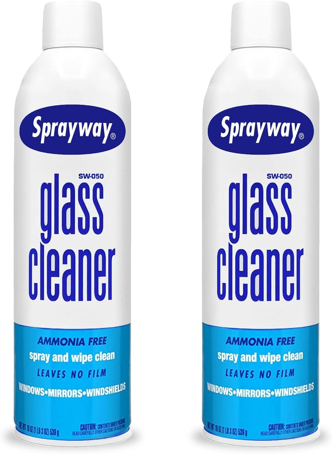 Sprayway Glass Cleaner Aerosol Spray, 19 Oz, Pack of 2