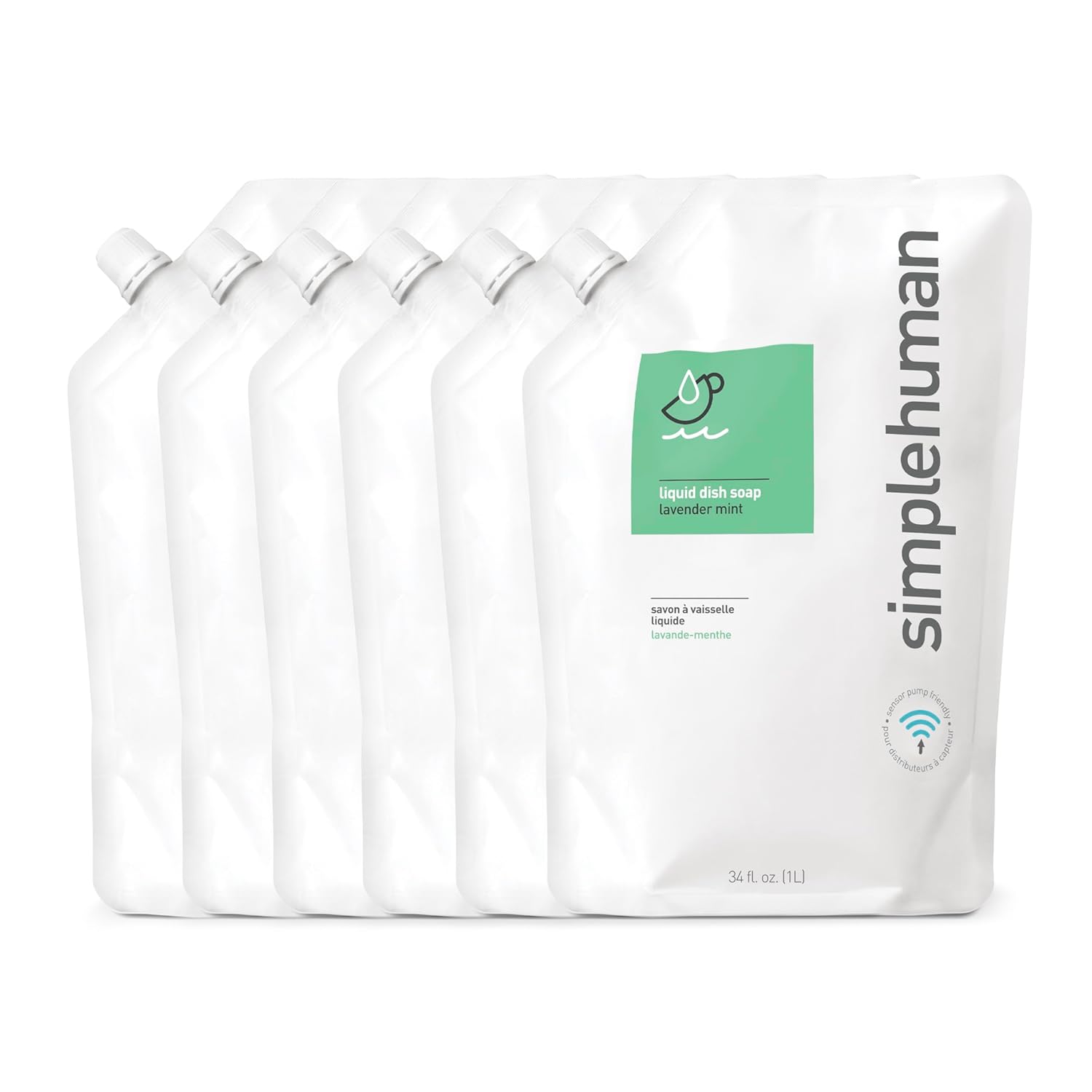 simplehuman Lavender Moisturizing Liquid Hand Soap Refill Pouch, 34 Fl. Oz.