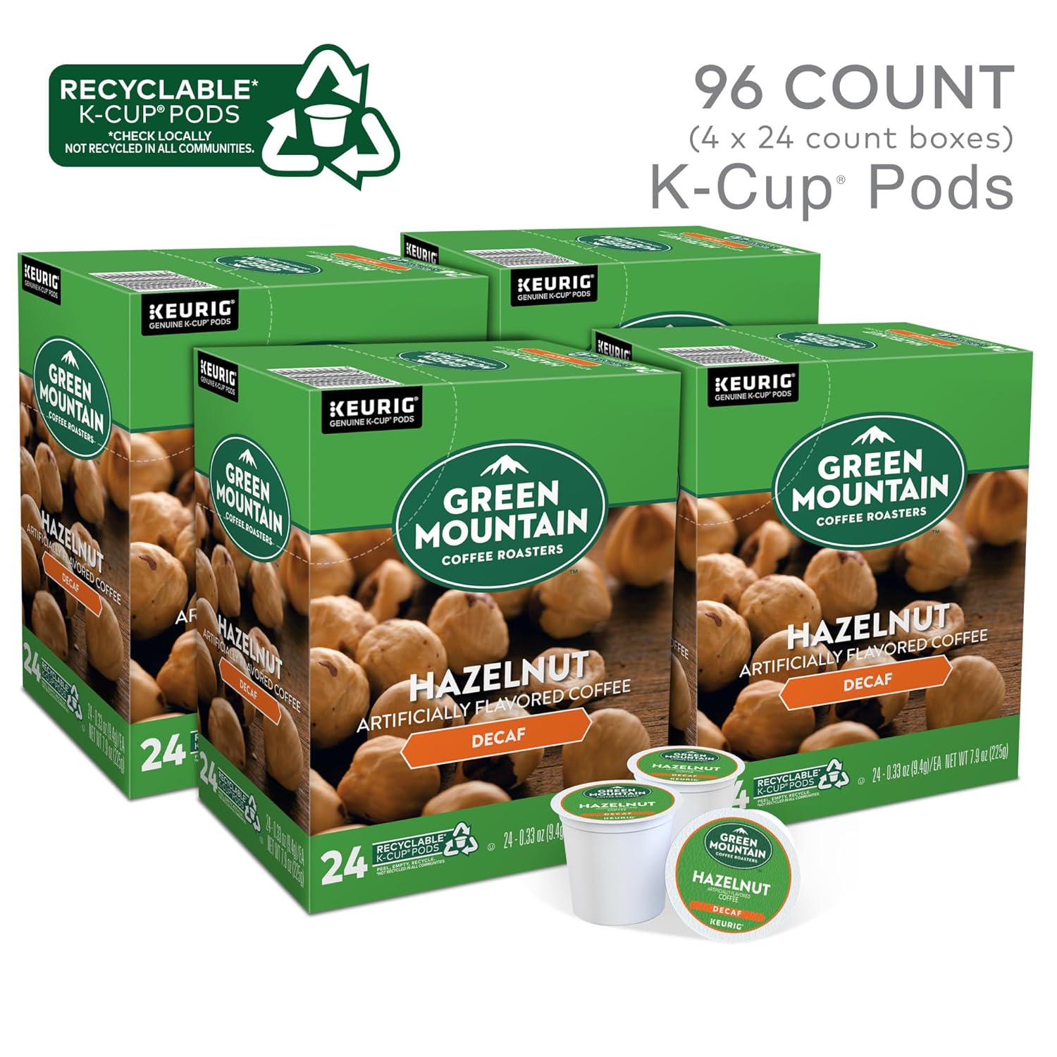 Green Mountain Coffee Roasters Caramel Vanilla Cream Keurig Single-Serve K-Cup pods, Light Roast Coffee, 72 Count (6 Packs of 12)