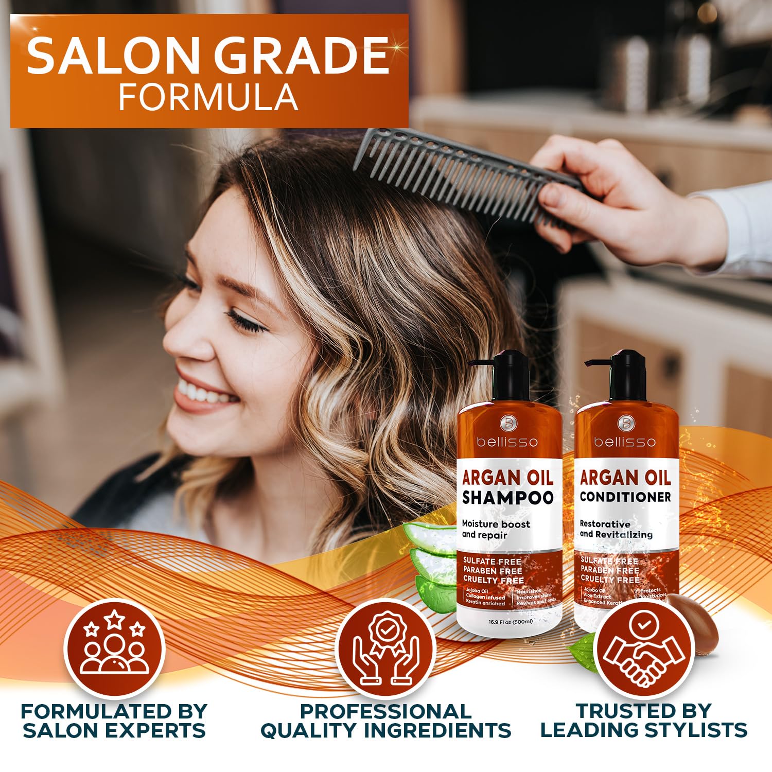 Biotin Shampoo and Conditioner Set - Sulfate and Paraben Free Treatment for Men and Women - Hair Thickening Volumizing Products to Help Boost Thinning Hair with Added Keratin